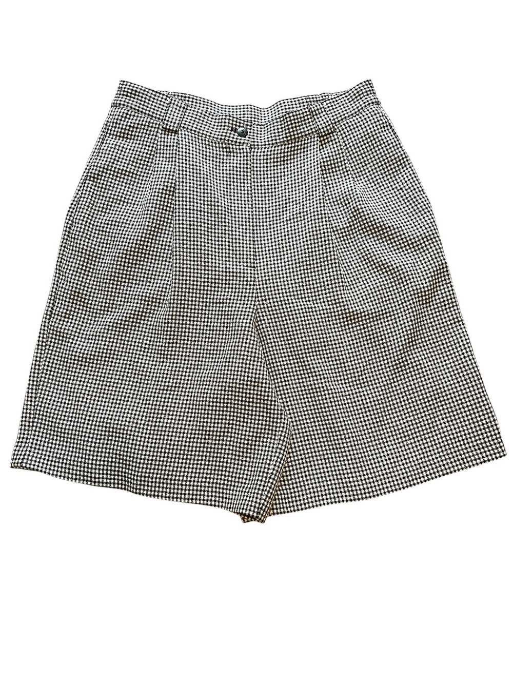 Vintage Black and White Checkered Women's High Rise Shorts
